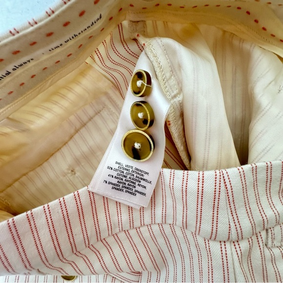 Anthropologie Pilcro Blushed Stripe Crops Pants Sz 2 - Picture 9 of 13